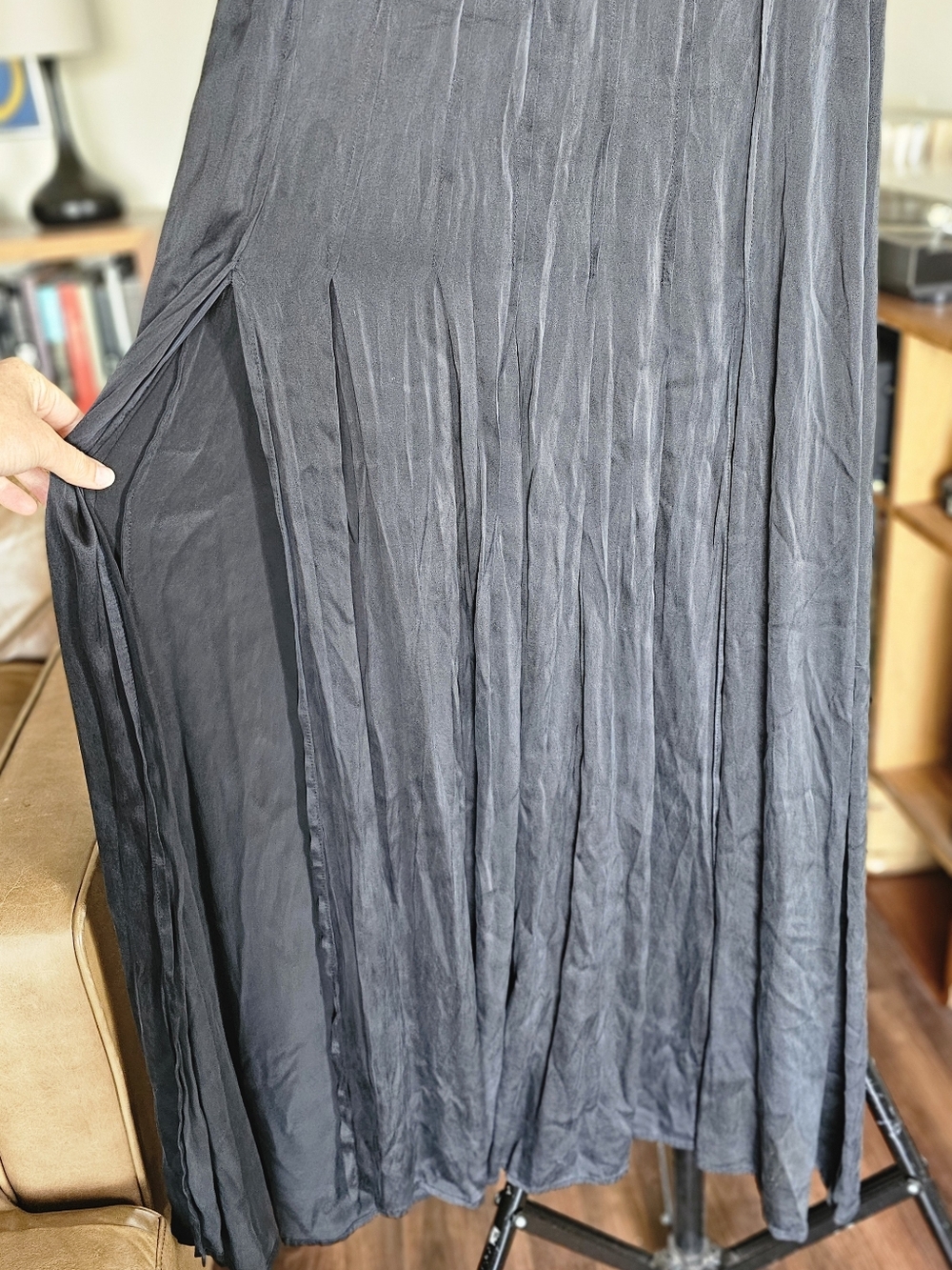 Shakuhachi Black Sleeveless Silk Maxi Dress - Picture 3 of 7